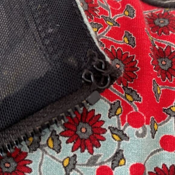 Alice + Olivia FLORAL CREWNECK MIDI DRESS size 2 Stretch Boho Feminine Vacation - Picture 10 of 16